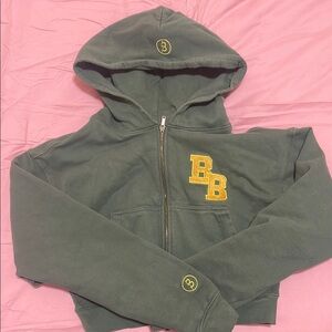 Cropped Green Hoodie